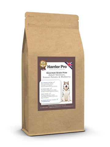 Grain Free Venison, Sweet Potato & Mulberry Adult Dog Food - HarrierProPetFoods.co.uk