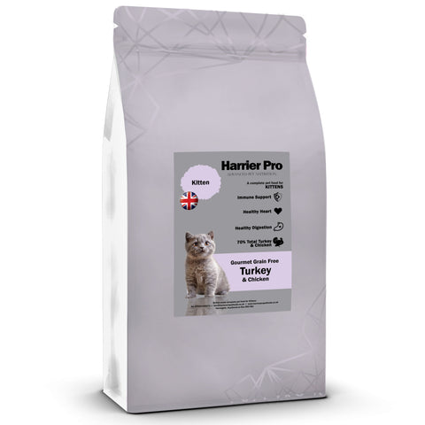 Grain Free Freshly Prepared Turkey & Chicken Kitten Food - HarrierProPetFoods.co.uk