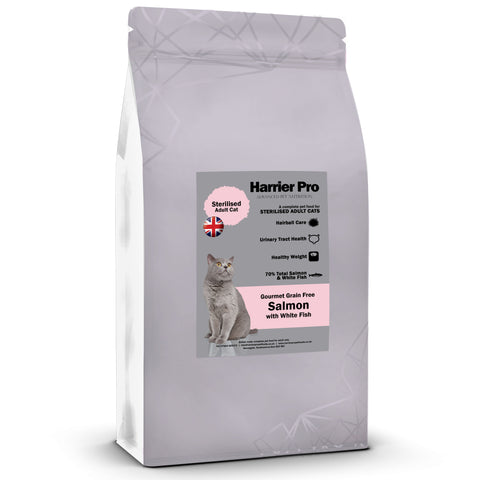 Grain Free Fresh Salmon & White Fish Cat Food - HarrierProPetFoods.co.uk