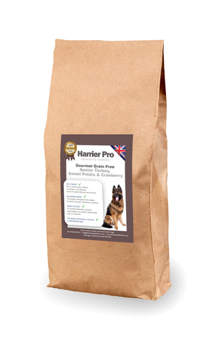 Gourmet Grain Free Turkey, Sweet Potato & Cranberry Senior Dog Food - HarrierProPetFoods.co.uk