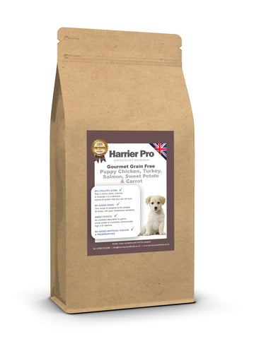 Grain Free Chicken, Sweet Potato, Carrots and Peas Puppy Food - HarrierProPetFoods.co.uk