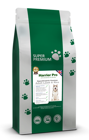 Hypoallergenic Lamb and Rice Adult Dog Food - Harrier Pro Pet Foods.co.uk