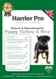Natural & Hypoallergenic Turkey & Rice Puppy Food - Harrier Pro Pet Foods.co.uk